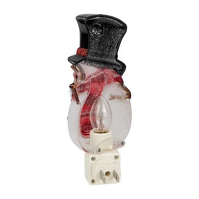 Northlight Snowman Night Light with Black Top Hat Night Light