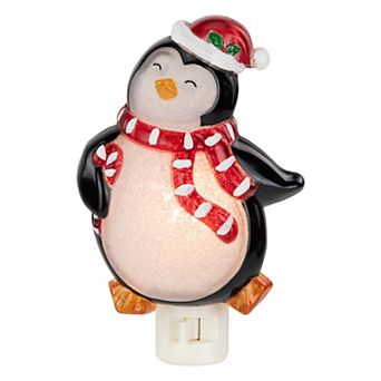 Northlight Happy Penguin in Santa Hat Night Light