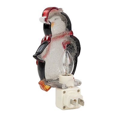 Northlight Happy Penguin in Santa Hat Night Light