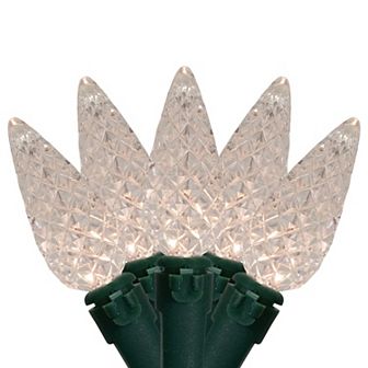 Northlight 15.75-ft. 50-Count Battery-Operated LED C6 Faceted Christmas Lights