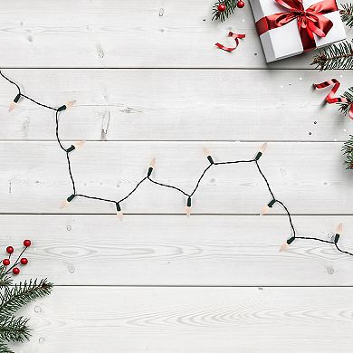 Northlight 15.75-ft. 50-Count Battery-Operated LED C6 Faceted Christmas Lights