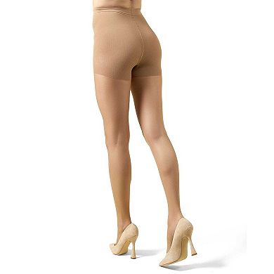 Women's Cotton On Top Crystal Sheer 12 Denier Pantyhose