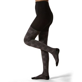 Women's Retro Plaid Cotton Blend Sweater Tights