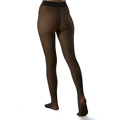 Women's Sheer Illusion Fleece-Lined 80-Denier Thermal Tights