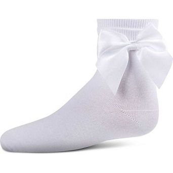 Girls' Silky Side Bow Anklet Socks