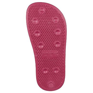 Girls Striped Super-Soft "Good Vibes" Slide Sandal