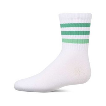 Girls' Two Tone Varsity Stripe Crew Socks
