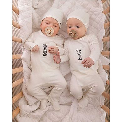 2 Piece Baby Girls "The Little Girl And Her Sun Bonnet" Cotton Rich Footie Set