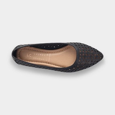 LC Lauren Conrad Cecta Perf Women's Pointed Toe Ballet Flats