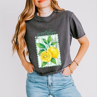Portofino Italy Lemon - Boxy Crop Top