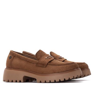 SUEDE　スウェード Women's Casual Suede Penny Loafers 173012
