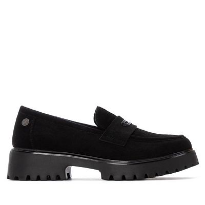 Refresh Shoes Women's Suede Moccasins 173012 Black 6