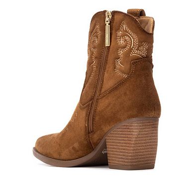 Refresh Women's Italian Western Suede Booties 173014