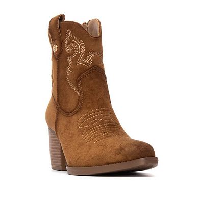 Refresh Women's Italian Western Suede Booties 173014