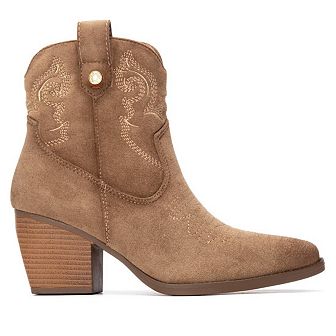 Refresh Women's Italian Western Suede Booties 173014