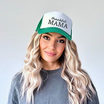Embroidered Thankful Mama - Womens Foam Trucker Hat