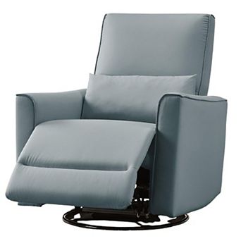 Swivel Rocking Recliner Chair, Manual Recliner Glider with Lumbar Support, Living Room, Nursery