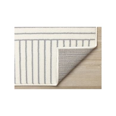 Functional Style White Grey Modern Arches Rug