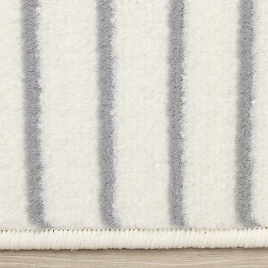 Functional Style White Grey Modern Arches Rug