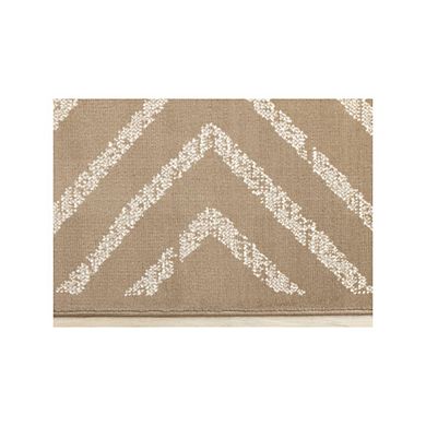 Functional Style Brown Cream Modern Area Rug