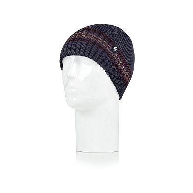 Men's Heat Holders Heatweaver Lined Striped Roll Up Hat