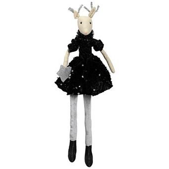 Northlight Sitting Reindeer with Dangling Legs Christmas Figure 18-Inch