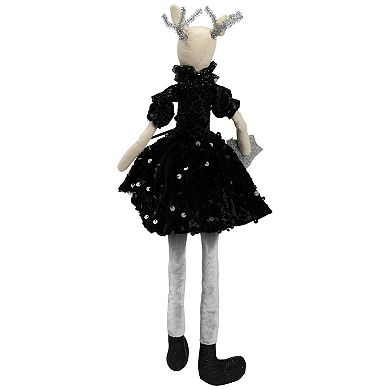 Northlight Sitting Reindeer with Dangling Legs Christmas Figure 18-Inch