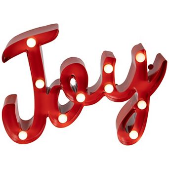 Northlight 11.25-Inch Lighted "Joy" Christmas Decoration Table Decor