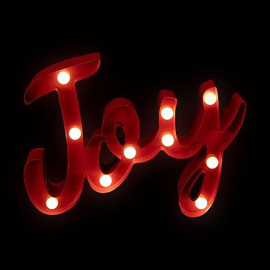 Northlight 11.25-Inch Lighted "Joy" Christmas Decoration Table Decor
