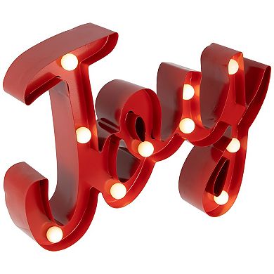 Northlight 11.25-Inch Lighted "Joy" Christmas Decoration Table Decor