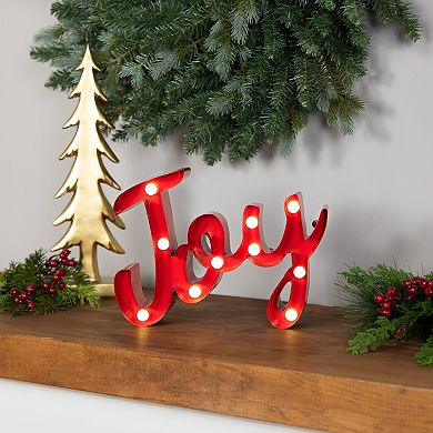Northlight 11.25-Inch Lighted "Joy" Christmas Decoration Table Decor
