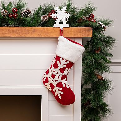 Northlight 20-Inch Reindeer & Snowflake Embroidered Christmas Stockings Set of 3