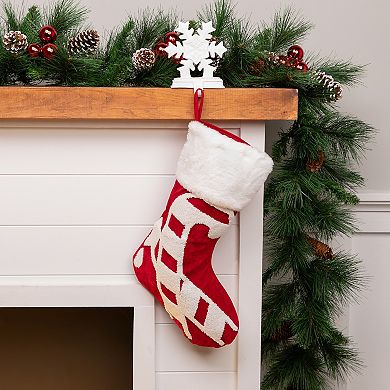 Northlight 20-Inch Reindeer & Snowflake Embroidered Christmas Stockings Set of 3