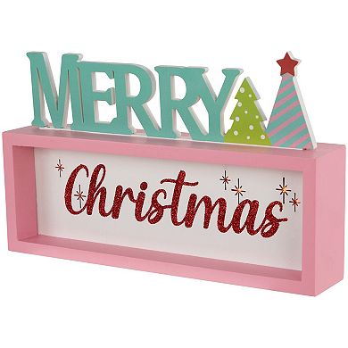 Northlight 10-Inch Lighted "Merry Christmas" Shadow Box Table Decor