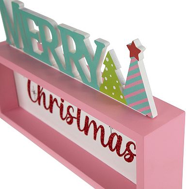 Northlight 10-Inch Lighted "Merry Christmas" Shadow Box Table Decor