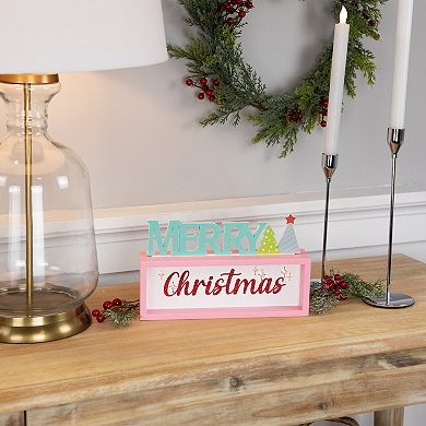Northlight 10-Inch Lighted "Merry Christmas" Shadow Box Table Decor