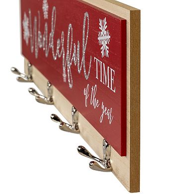 Northlight Snowflakes "It's The Most Wonderful Time of The Year" Wall Hooks