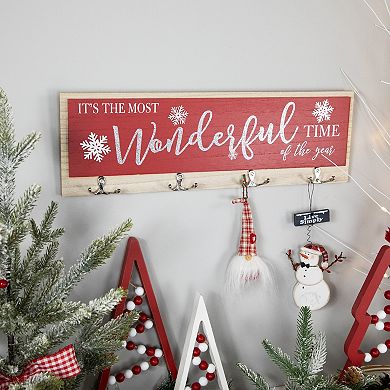 Northlight Snowflakes "It's The Most Wonderful Time of The Year" Wall Hooks