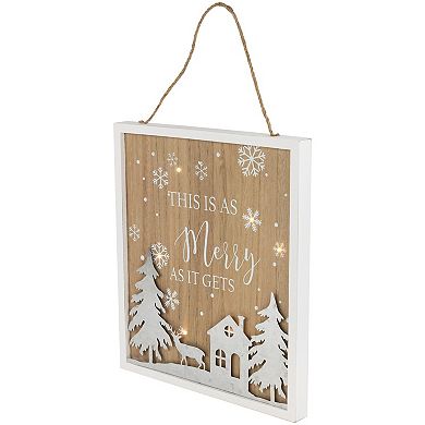 Northlight Lighted "This Is As Merry As It Gets" Wall Decor 13.75-Inch