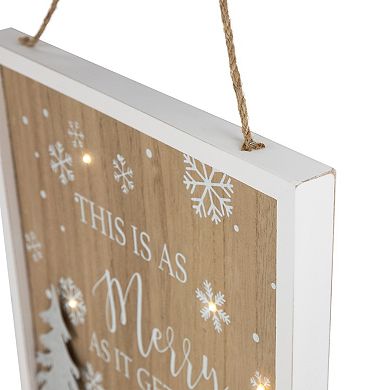 Northlight Lighted "This Is As Merry As It Gets" Wall Decor 13.75-Inch