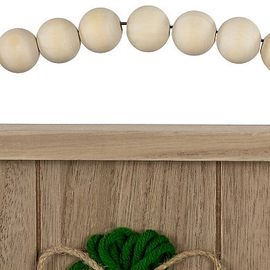 Northlight Knitted Christmas Tree Wall Decor with Wooden Frame 14-Inch