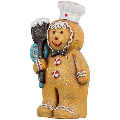 Northlight LED Lighted Glittered Gingerbread Chef Figure 17.5-Inch