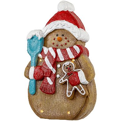 Northlight LED Lighted Gingerbread Snowman Cookie Figure 15.75-Inch