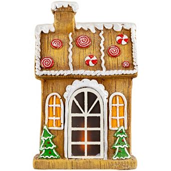 Northlight LED Lighted Peppermint Gingerbread House Christmas Decoration 14-Inch