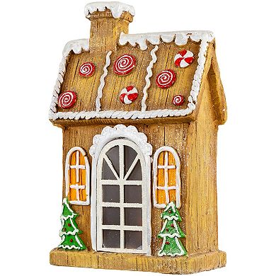 Northlight LED Lighted Peppermint Gingerbread House Christmas Decoration 14-Inch