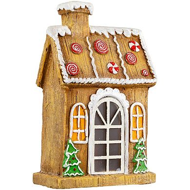 Northlight LED Lighted Peppermint Gingerbread House Christmas Decoration 14-Inch