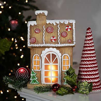 Northlight LED Lighted Peppermint Gingerbread House Christmas Decoration 14-Inch