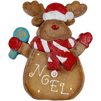 Northlight LED Lighted Gingerbread Reindeer Christmas Decoration 14.25-Inch