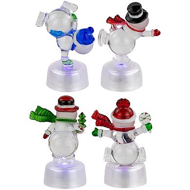 Northlight LED Lighted Snowmen Acrylic Christmas Table Decor 4-pc. Set
