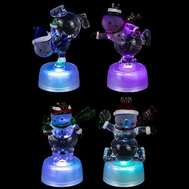 Northlight LED Lighted Snowmen Acrylic Christmas Table Decor 4-pc. Set